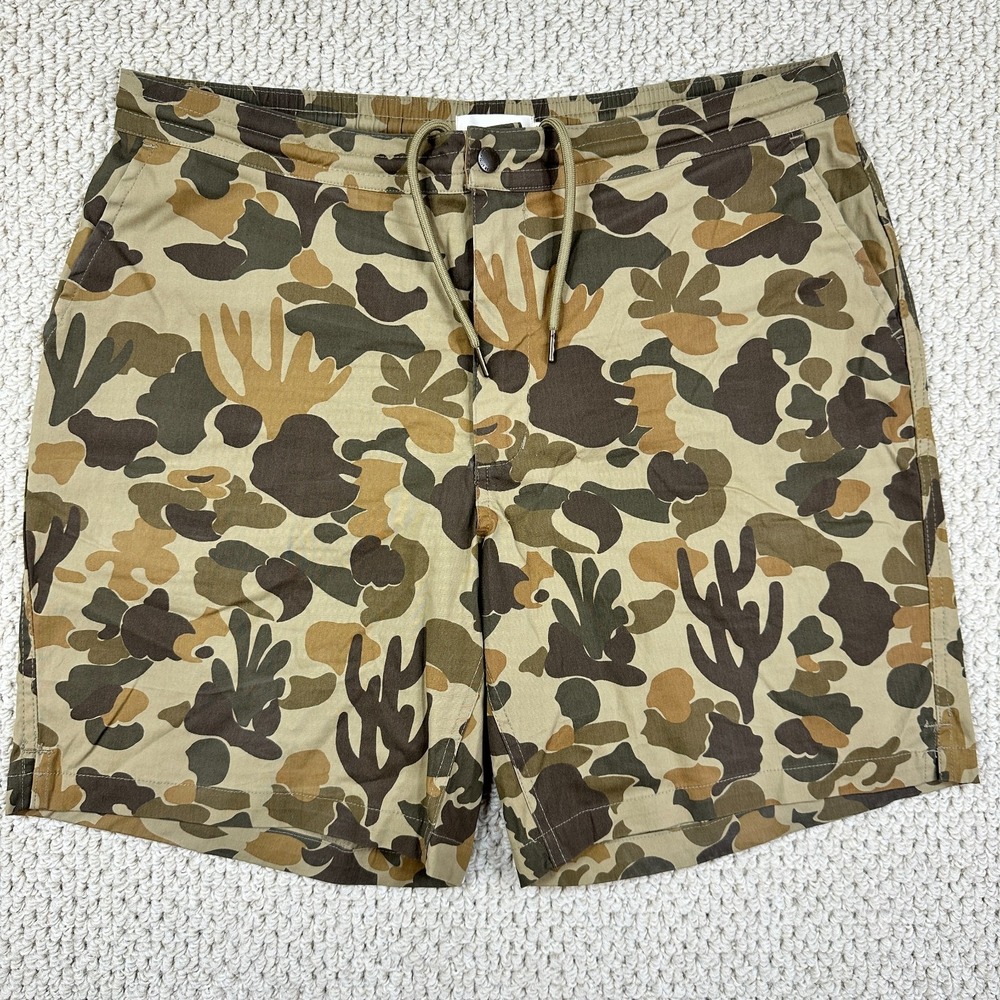 Taylor Stitch Adventure Shorts Mens 36 Frog Camo Duck Hunting Stretch Huckberry